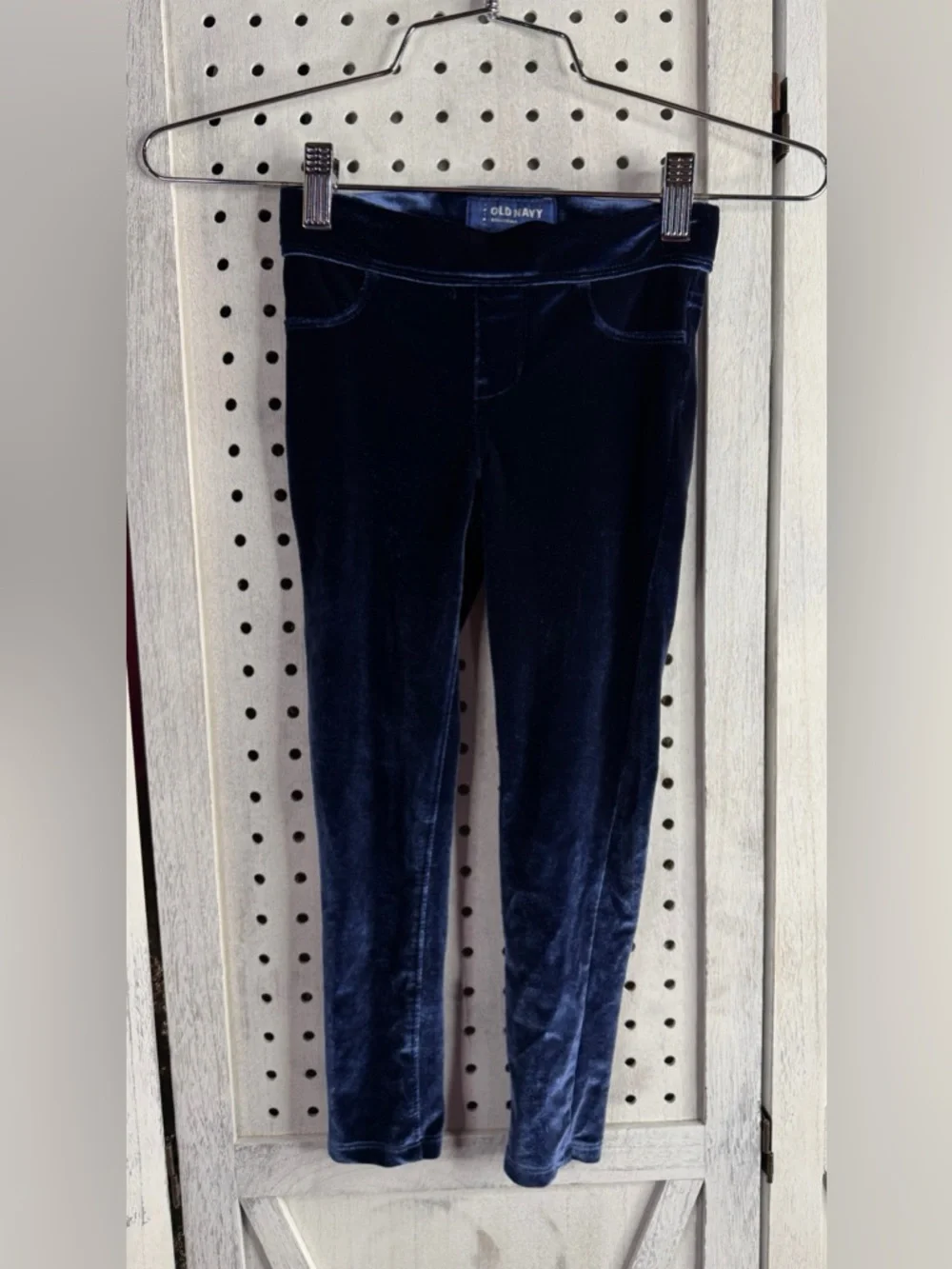 Old Navy Ballerina Navy Velvet Leggings for Girls Size XS Great Condition
